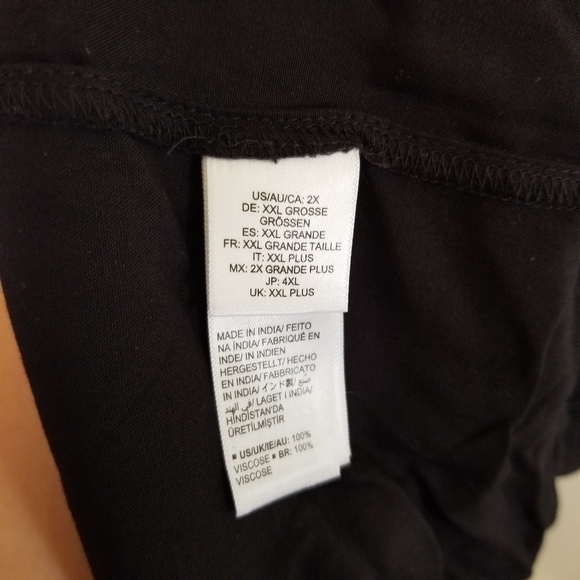 The Drop Tiered Midi Black Dress Caralyn Mirand Long Sleeve Boho Size 2XL - Picture 5 of 11